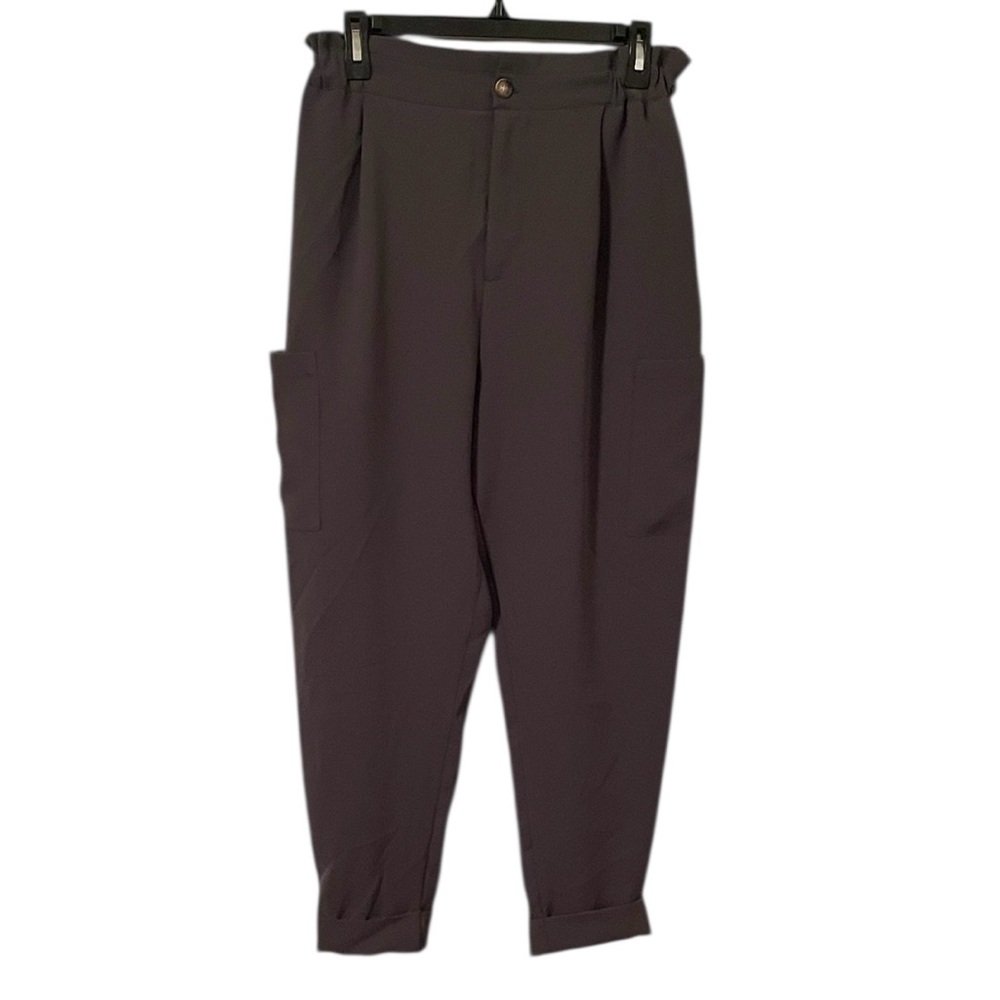 Zara Women’s Olive Green Cargo Ankle Fold Hem Pants Size 6